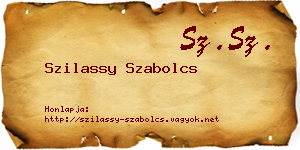 Szilassy Szabolcs névjegykártya